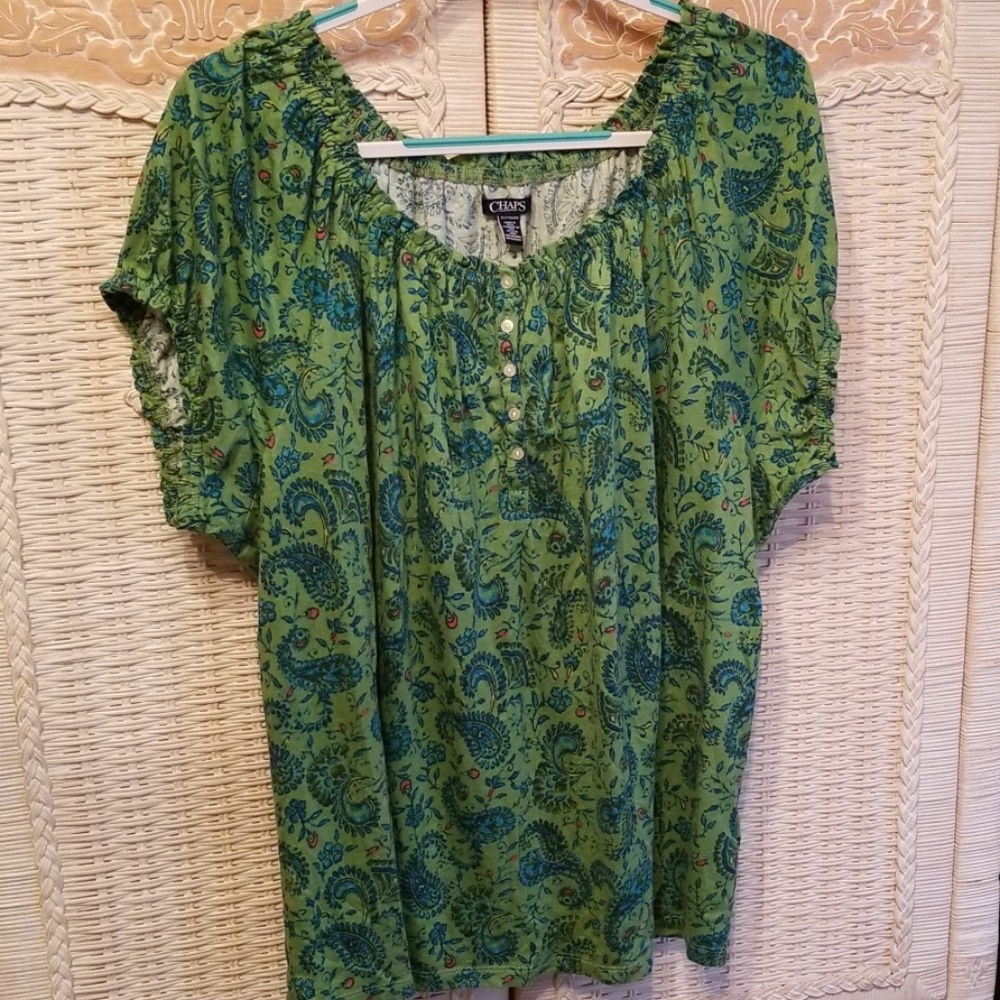 Chaps 5 button pullover tunic